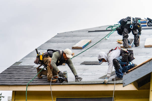 Professional Roofing technician working in Brisbin, PA